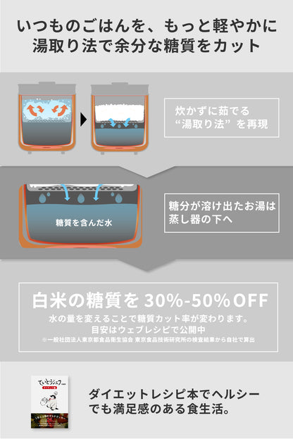 2026年度改良版 ヘルスケア 炊飯器 ていとうシェフ