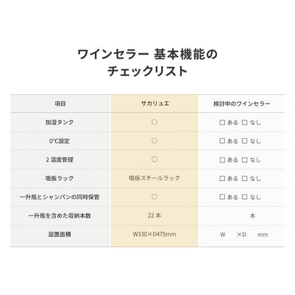 ワインセラー Sakalier 「サカリュエ 潤金」